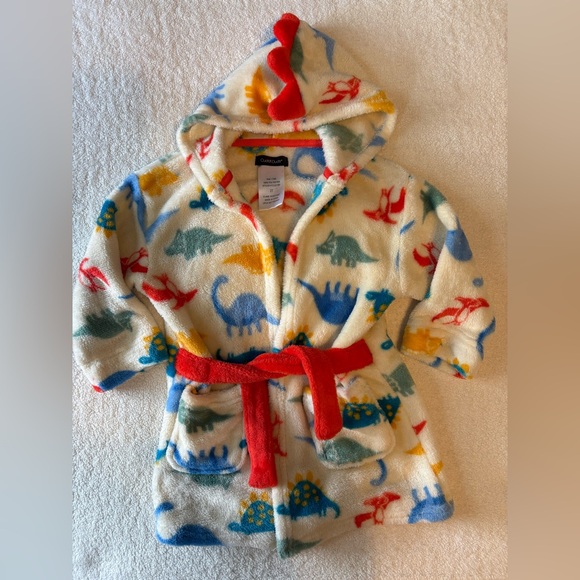 Cuddl Duds Dinosaur Print Kids Robe - Multicolor - Picture 1 of 2